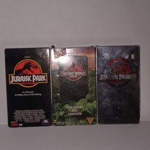 Jurassic Park Trilogy VHS Jurassic World JP3 Set of 3